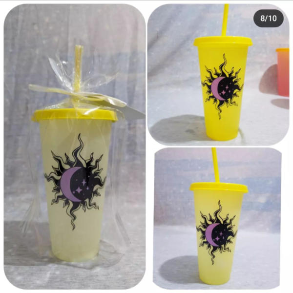 customizable 24oz colour changing cup with eclipse design