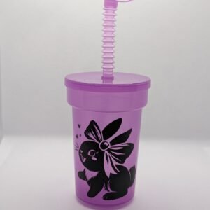 customizable 12oz purple kids with bunny design