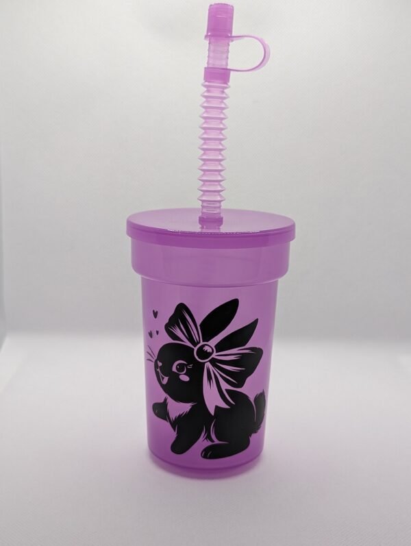 customizable 12oz purple kids with bunny design