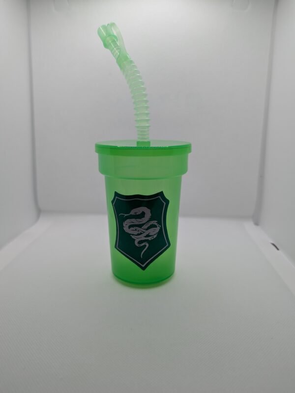customizable green 12oz kids cup with Slytherin design