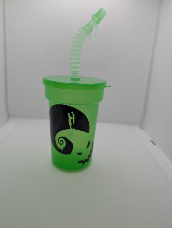 customizable 12oz kids cup green with nightmare before Christmas design