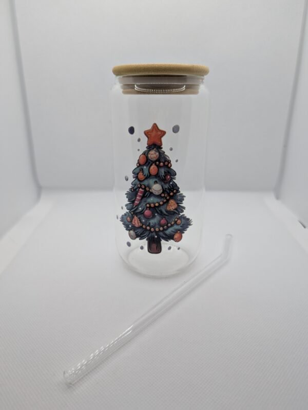 Christmas tree glass cup